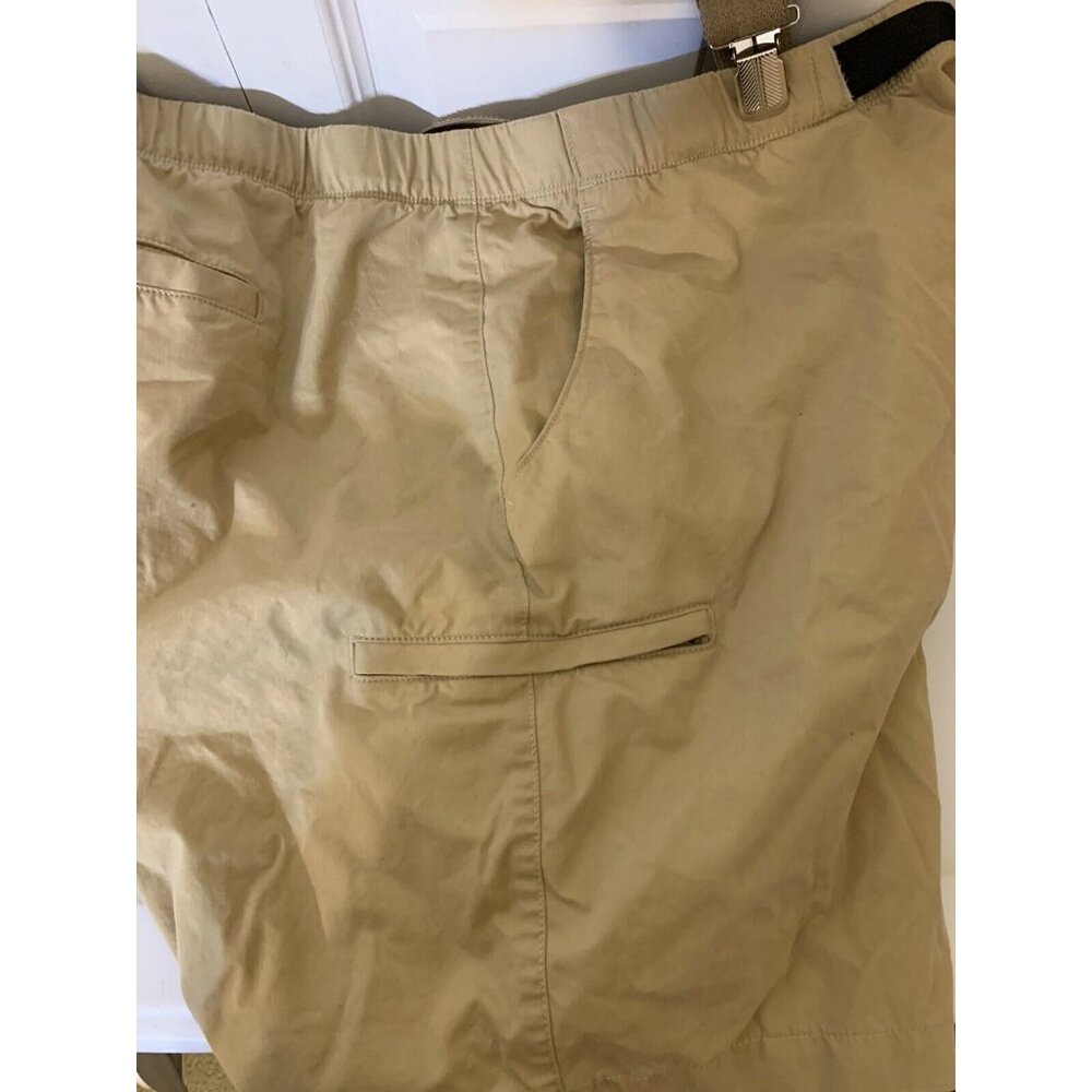 Free Assembly Men’s‎ Sz XXL Shorts Utility Suspenders Flat Front Khaki - Picture 4 of 7